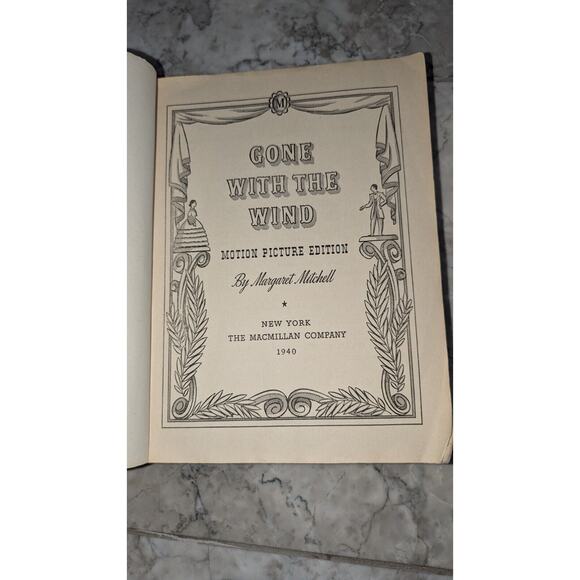 Gone With the Wind 1940 Vintage PB Book Motion Picture Edition Margaret Mitchell - Picture 3 of 11